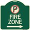 Signmission No Parking Symbol and Right Arrow Heavy-Gauge Aluminum Architectural Sign, 18" x 18", G-1818-24654 A-DES-G-1818-24654 - alternate 1